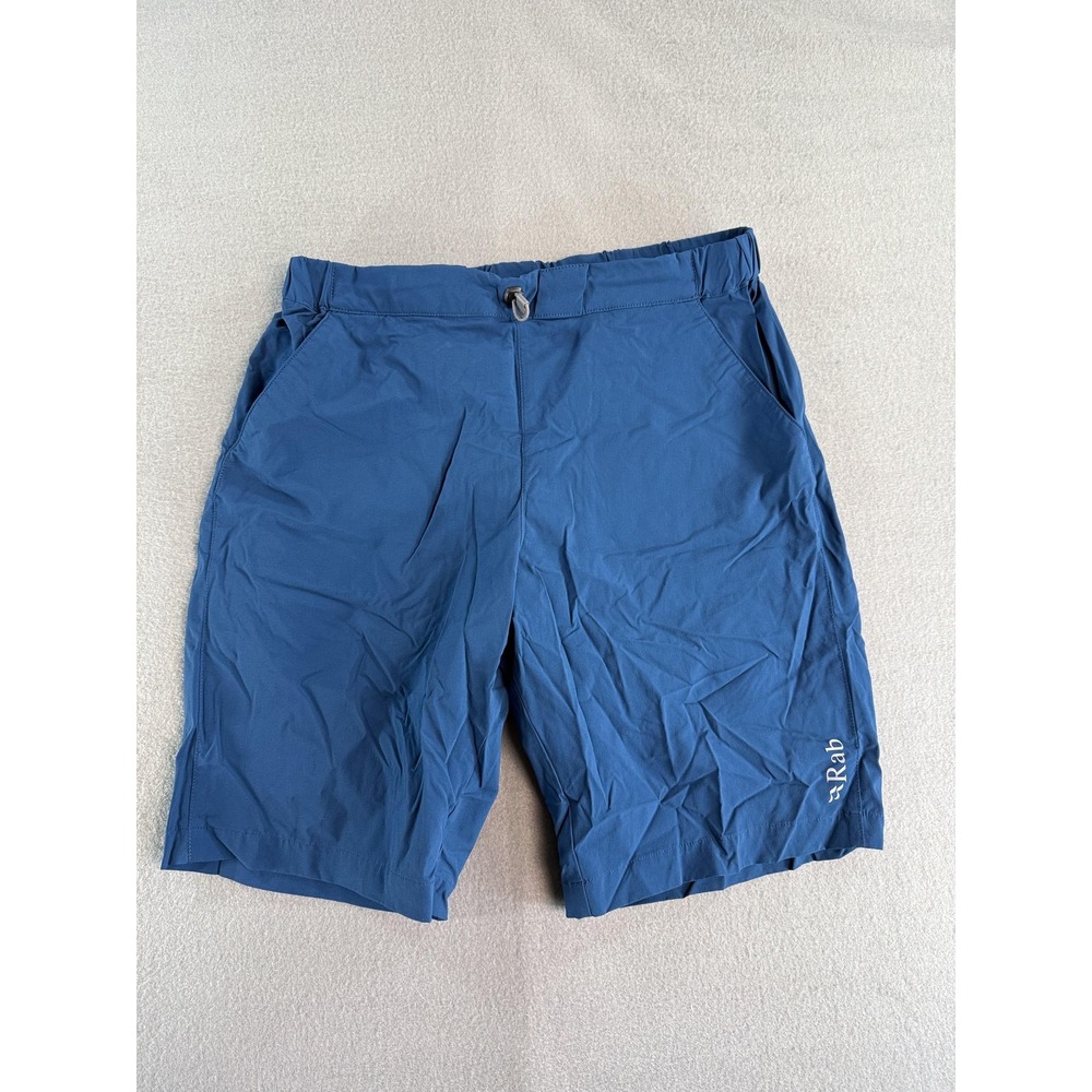 Rab Momentum Shorts Mens 30 Blue Softshell Hiking Quick Dry 10 Inseam Stretch